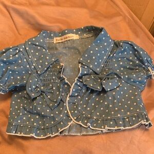 Blue Polka Dot Kids Light Open Top/Wrap!